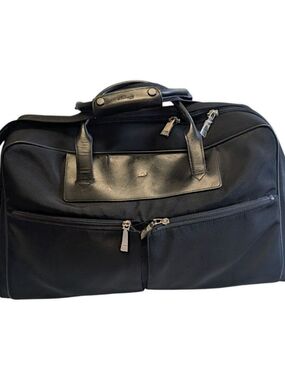 S.T. Dupont Paris Black Nylon & Leather Travel Duffel Bag Brand New w/...